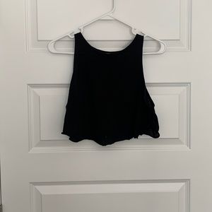 Cropped Black Tank
